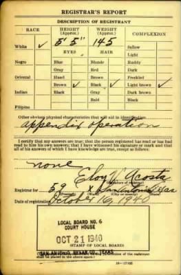 Selective Service Registration Card P1